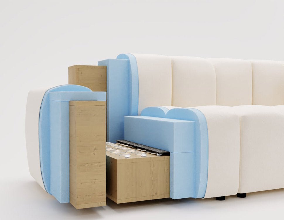 Designer Sofa Loft in Samt