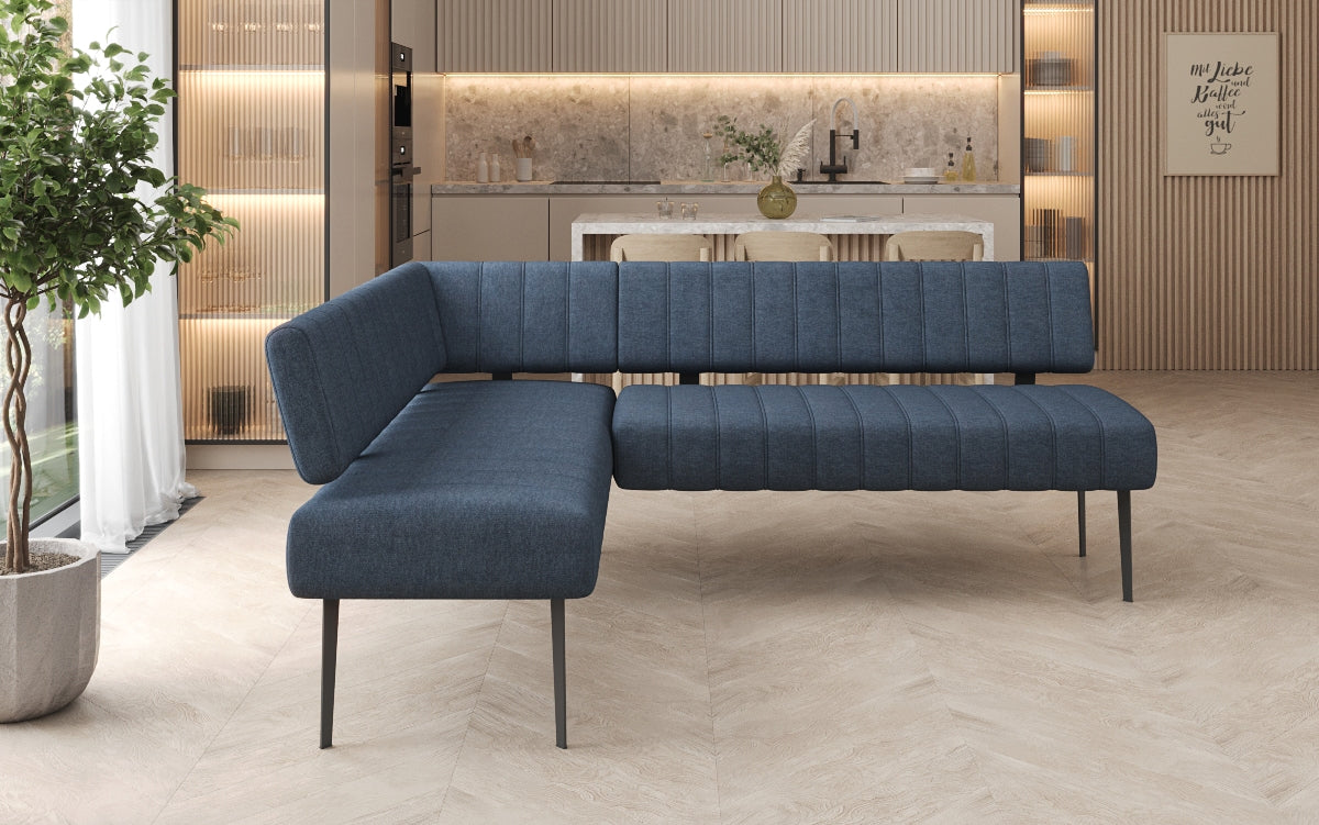 Gepolsterte Essbank Montero aus robustem Stoff mit Metallbeinen