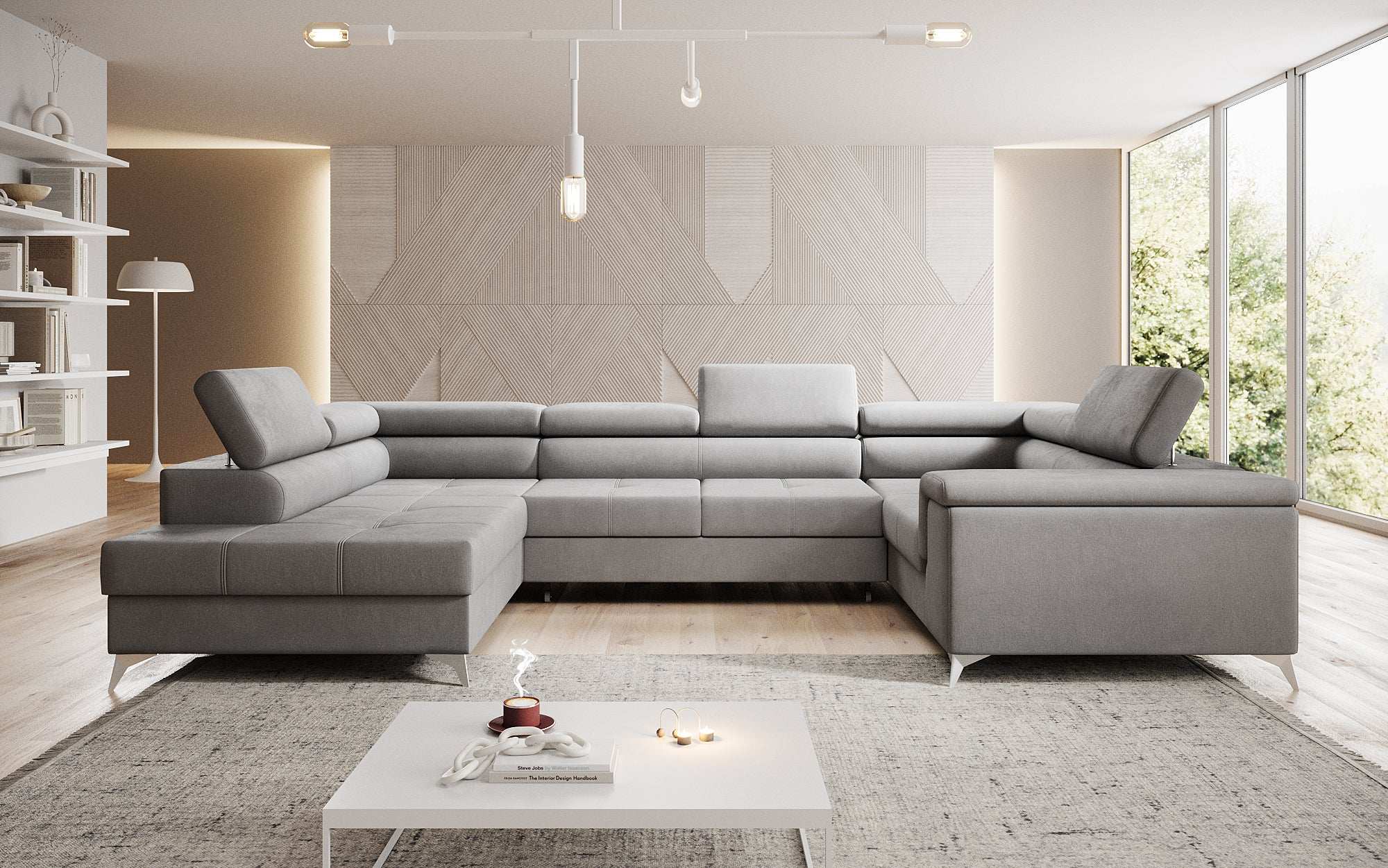 Designer Sofa Torino mit Schlaf- und Klappfunktion