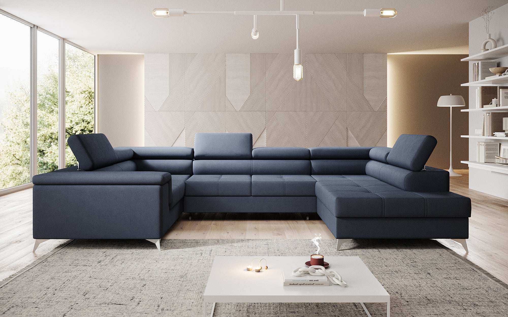Designer Sofa Torino mit Schlaf- und Klappfunktion