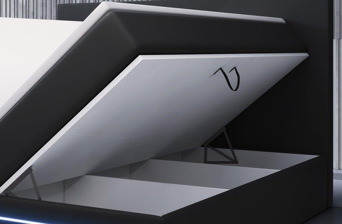 Boxspringbett Sejour mit LED u. Stauraum - Luxusbetten24