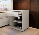 Designer Nachttisch Sky (Kunstleder) - Luxusbetten24