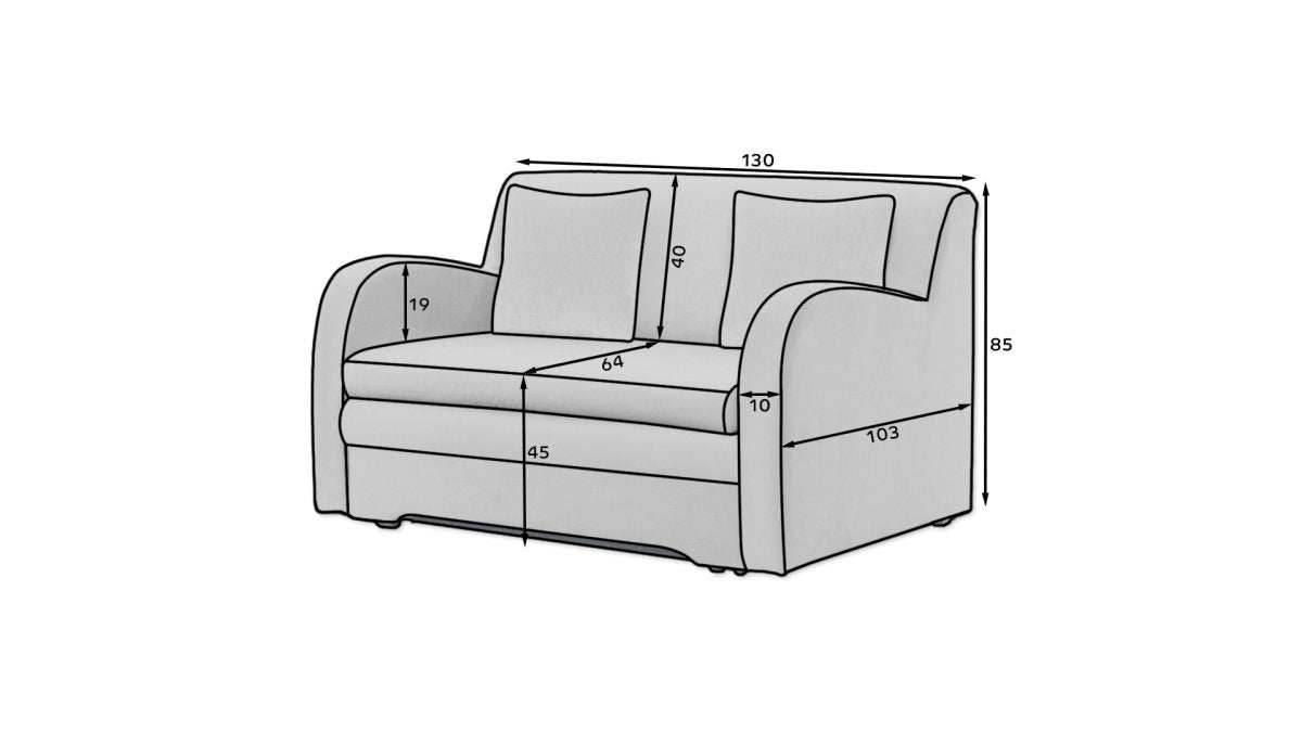 Designer Sofa Arian mit Schlaffunktion und Stauraum - Luxusbetten24
