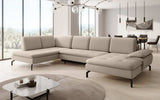 Designer Sofa Verila U mit Schlaf- und Klappfunktion - Luxusbetten24