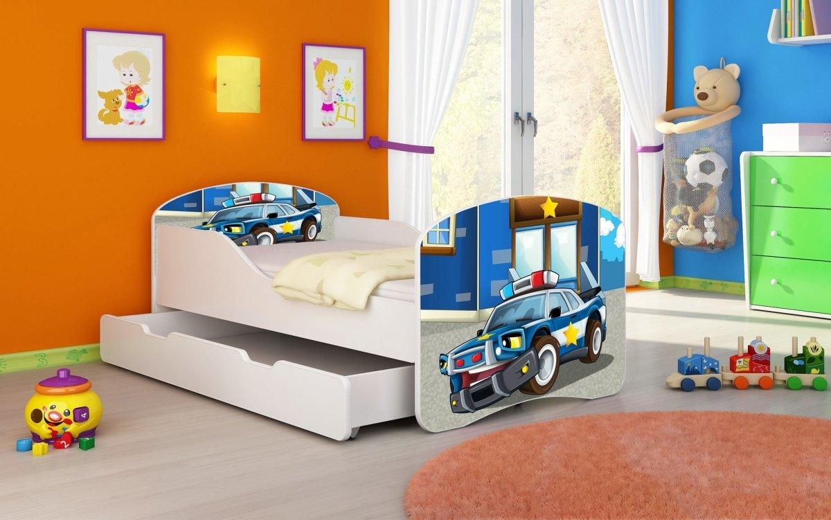 Kinderbett Luna mit Stauraum und verschiedenen Motiven - Luxusbetten24