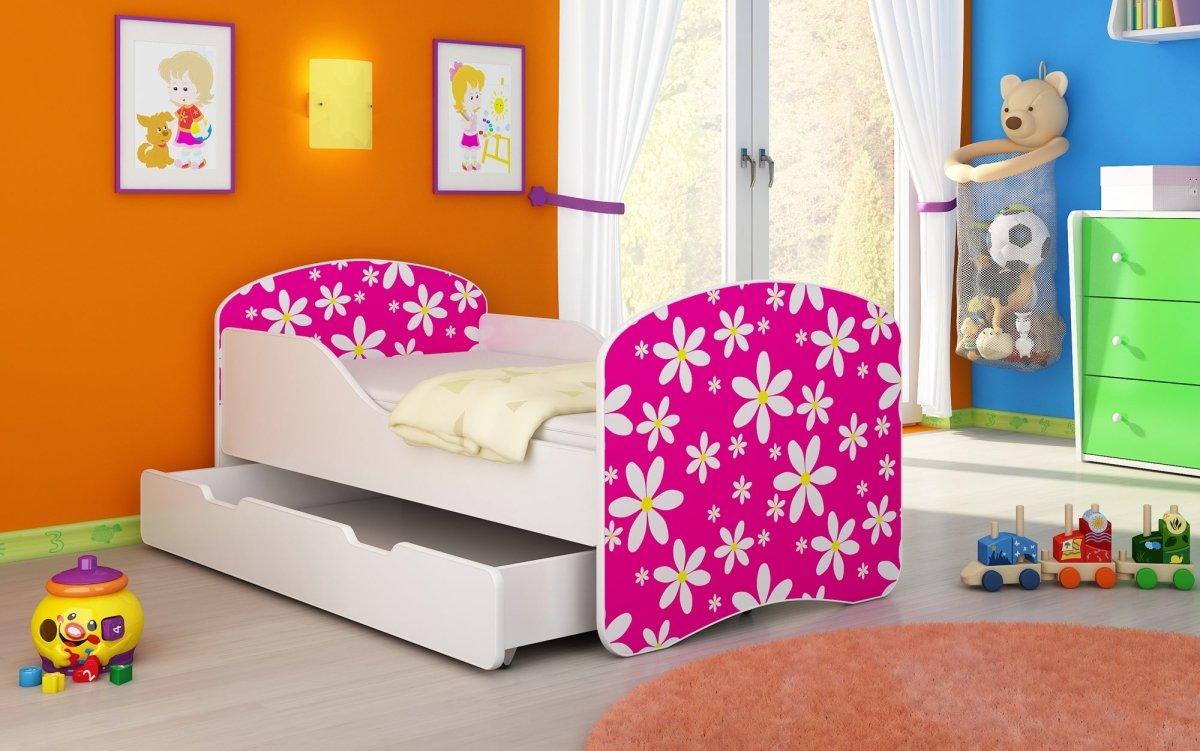 Kinderbett Luna mit Stauraum und verschiedenen Motiven - Luxusbetten24