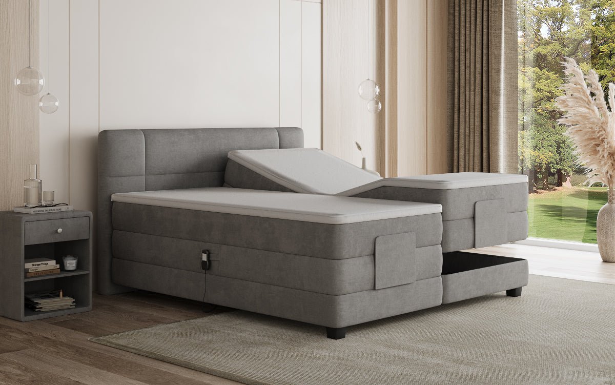 Boxspringbett Noela Samt elektrisch verstellbar