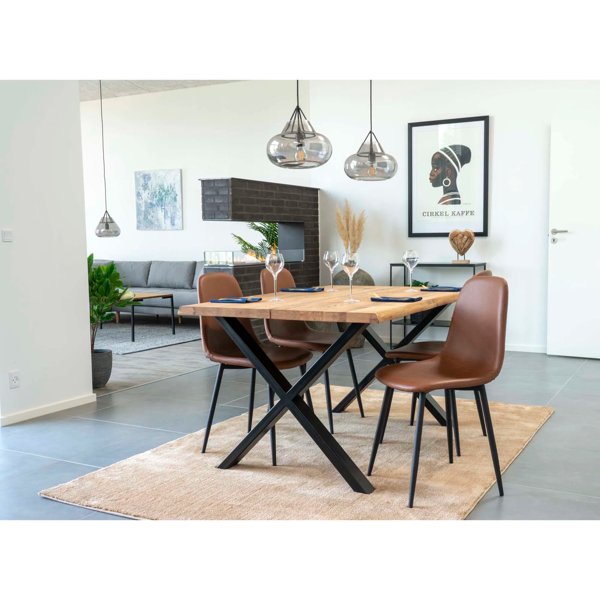 2er Set - Designer Stuhl Wien in Kunstleder