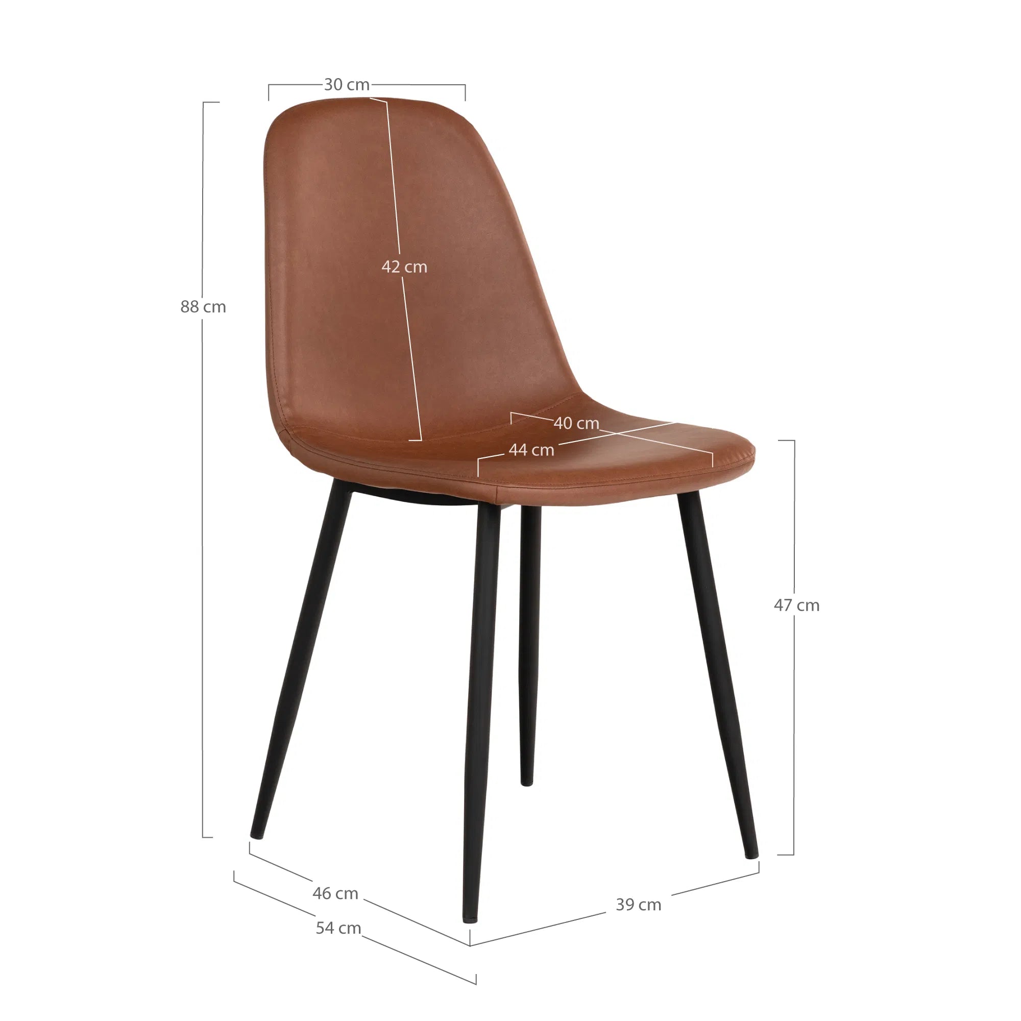 2er Set - Designer Stuhl Wien in Kunstleder