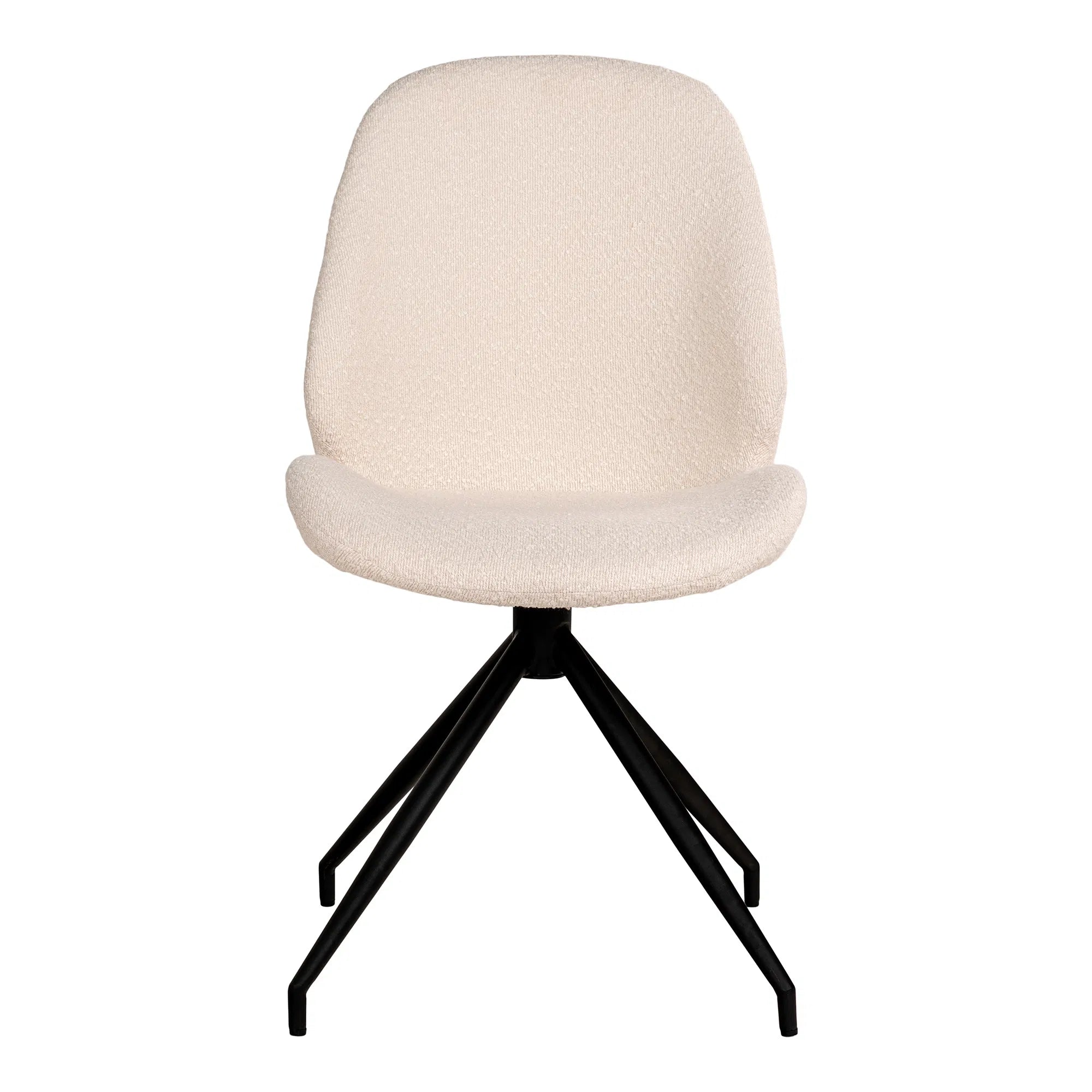 2er Set - Designer Stuhl Lissabon Bouclé mit Drehfunktion