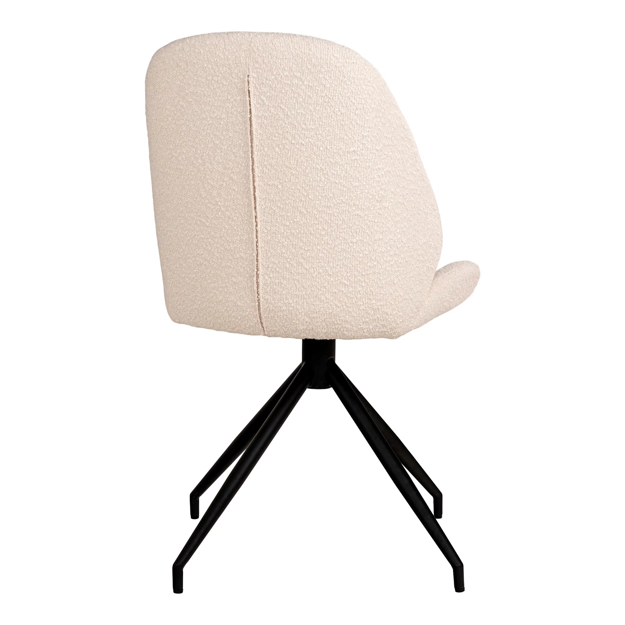 2er Set - Designer Stuhl Lissabon Bouclé mit Drehfunktion