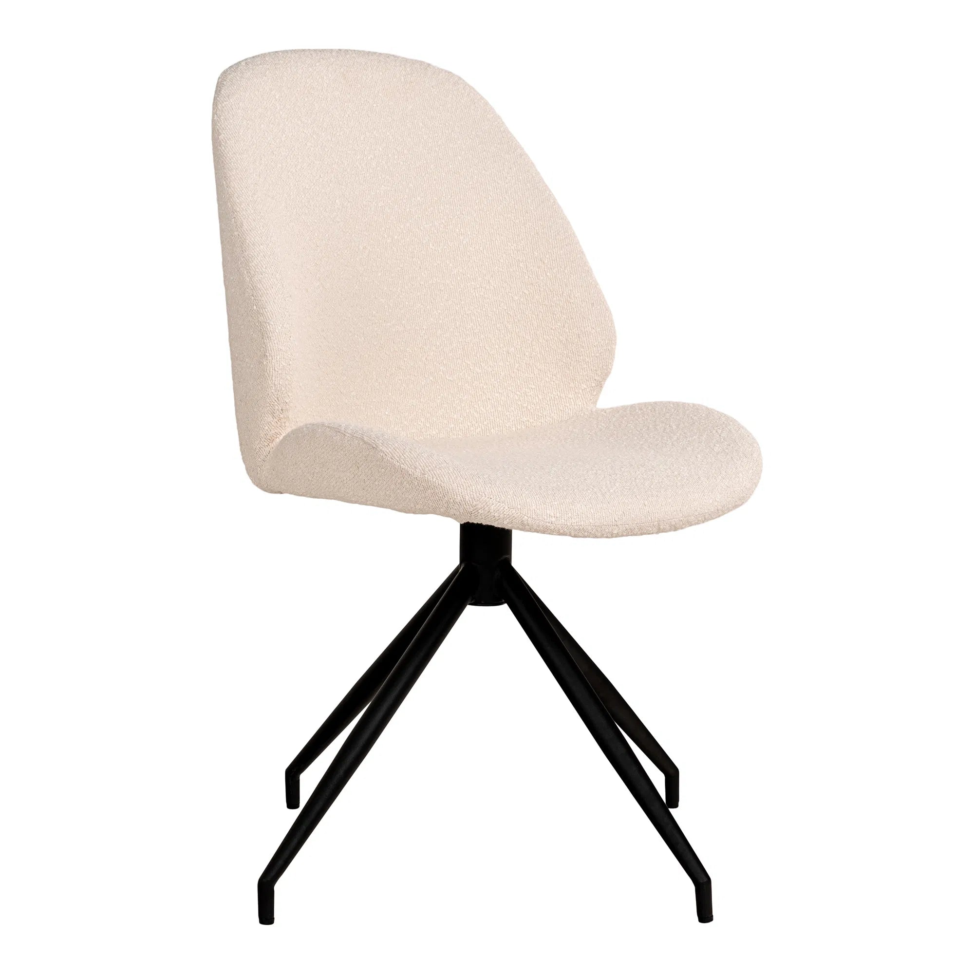 2er Set - Designer Stuhl Lissabon Bouclé mit Drehfunktion