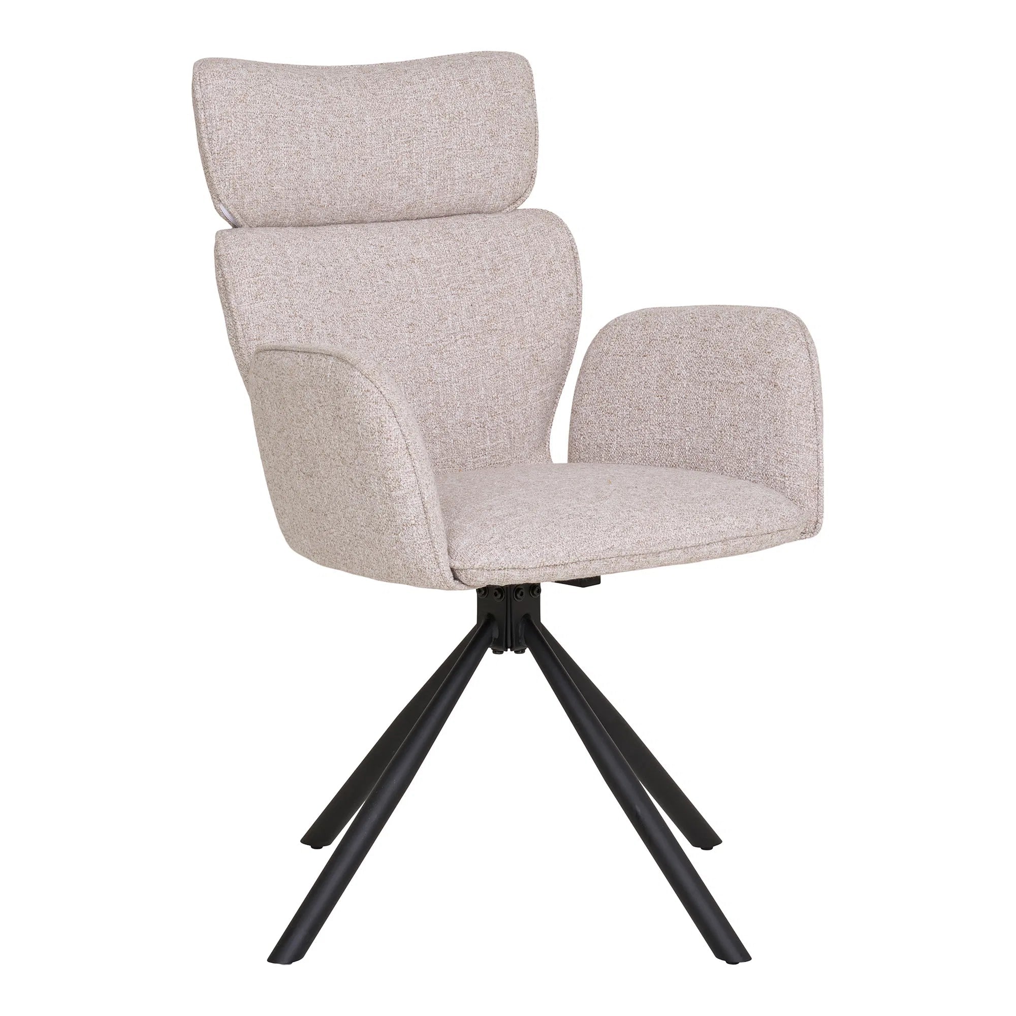 2er Set - Designer Stuhl Valerio Stoff mit Drehfunktion