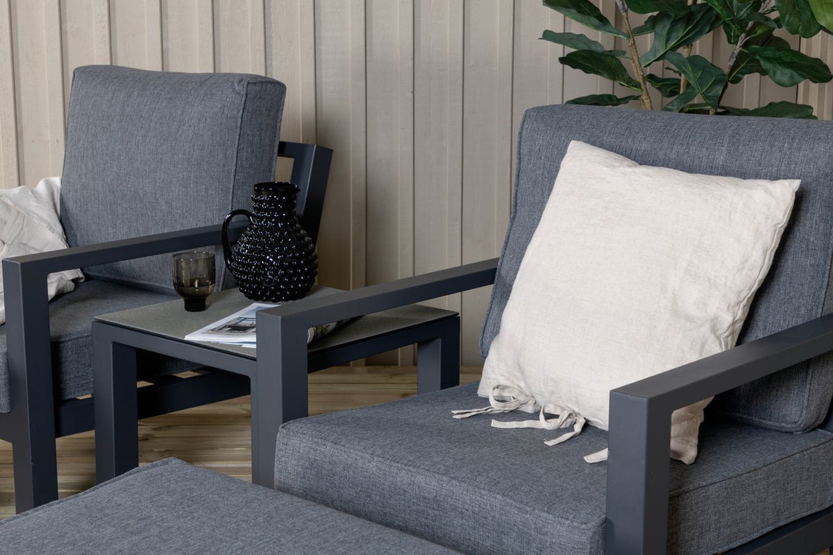 Záhradná sedacia súprava Tavira – 5-dielna vonkajšia súprava kresiel v Czarny