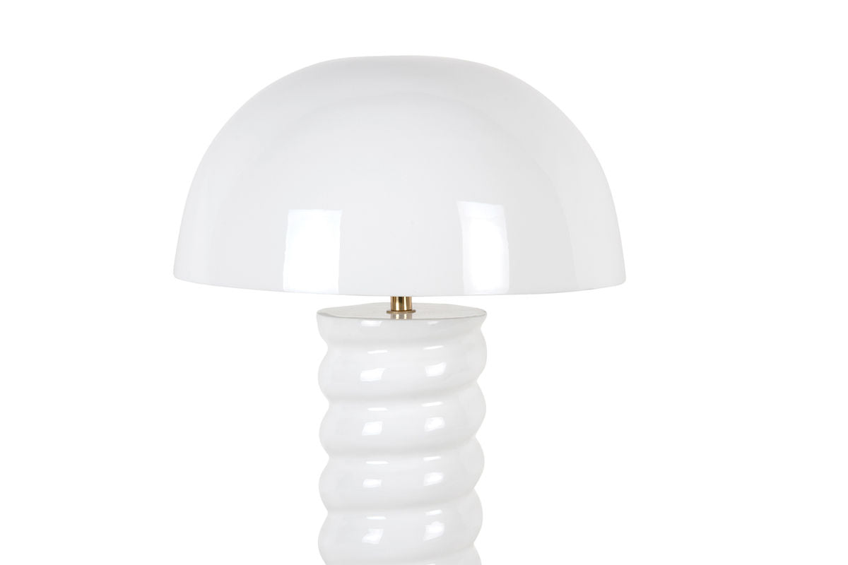 Stolná lampa Milano - dizajnové svietidlo z kovu so špirálovým podstavcom