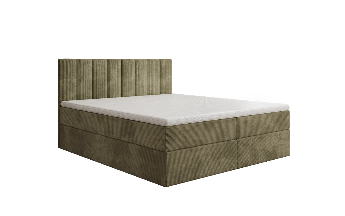 Boxspringbett Sofia in Cord mit Stauraum