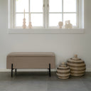 Lavica Lora Bouclé Beige so stauraumom