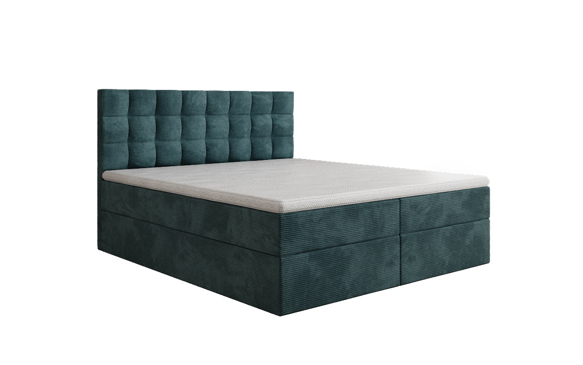 Boxspringbett Como in Cord mit Stauraum