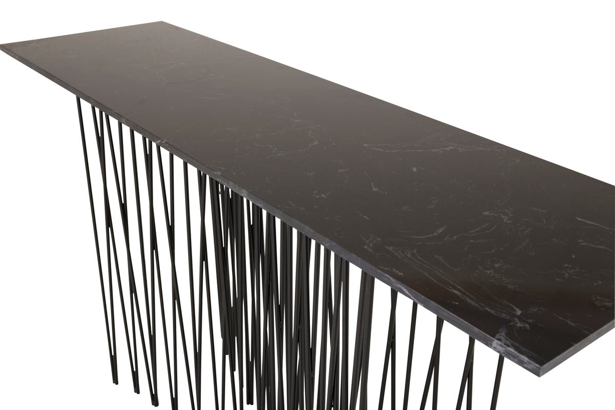 Prístavný stolík Pablo – luxusný dizajn s kamenným vzhľadom