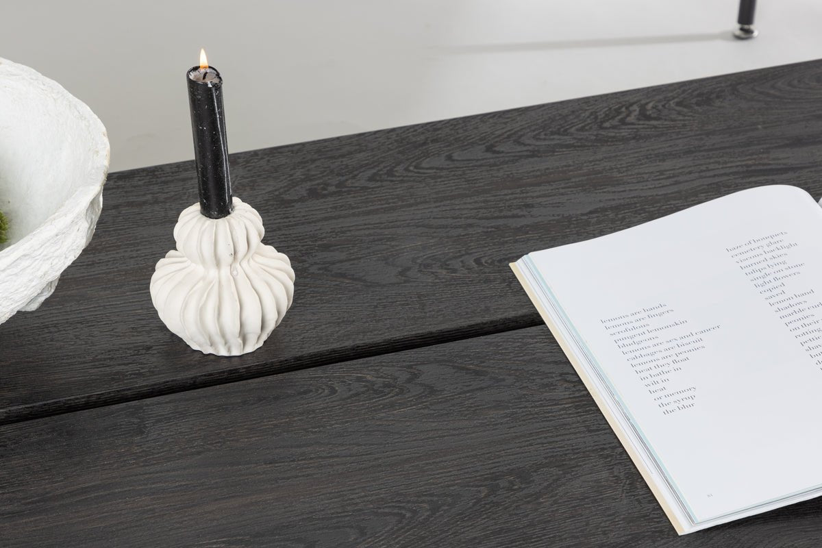 Konferenčný stolík Lannister - v moka farbe s dreveným vzhľadom