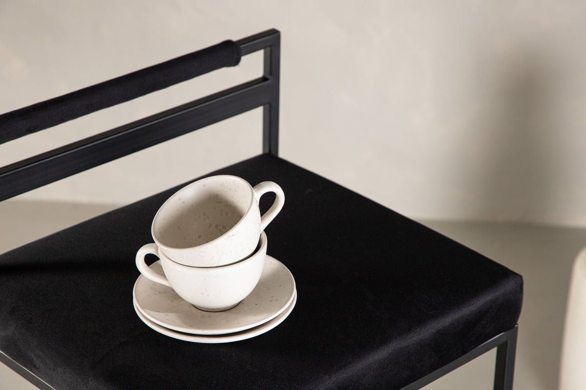 Sada 2 ks - Barové stoličky Ophelia s čiernym zamatom