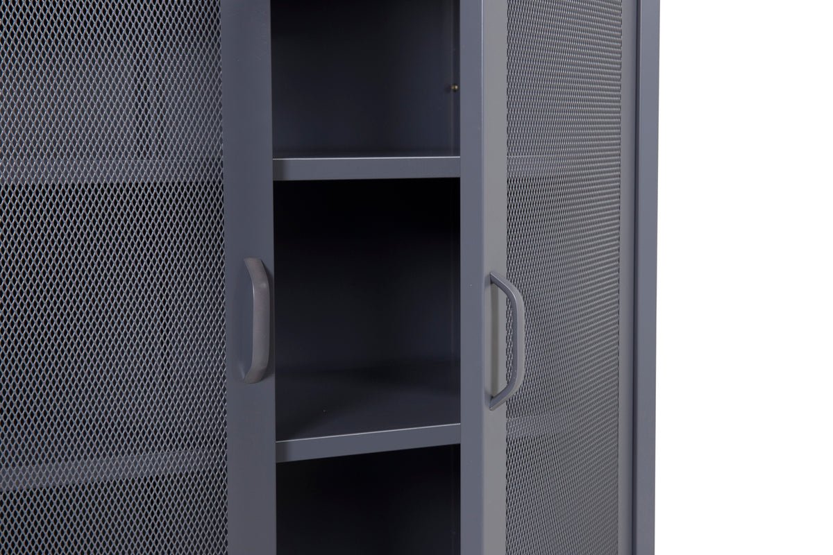 Komoda Faylen – priemyselný dizajn v Czarny, Bielá & Sivá