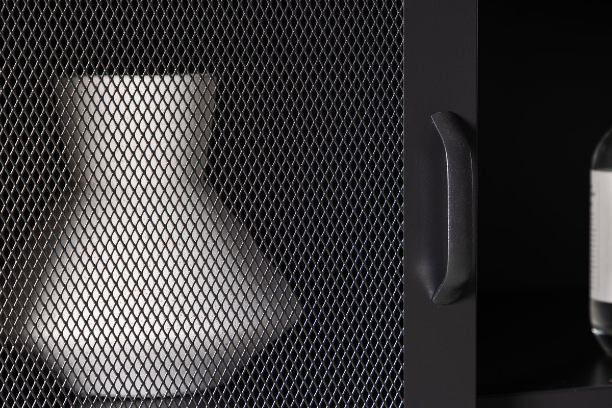 Komoda Faylen – priemyselný dizajn v Czarny, Bielá & Sivá