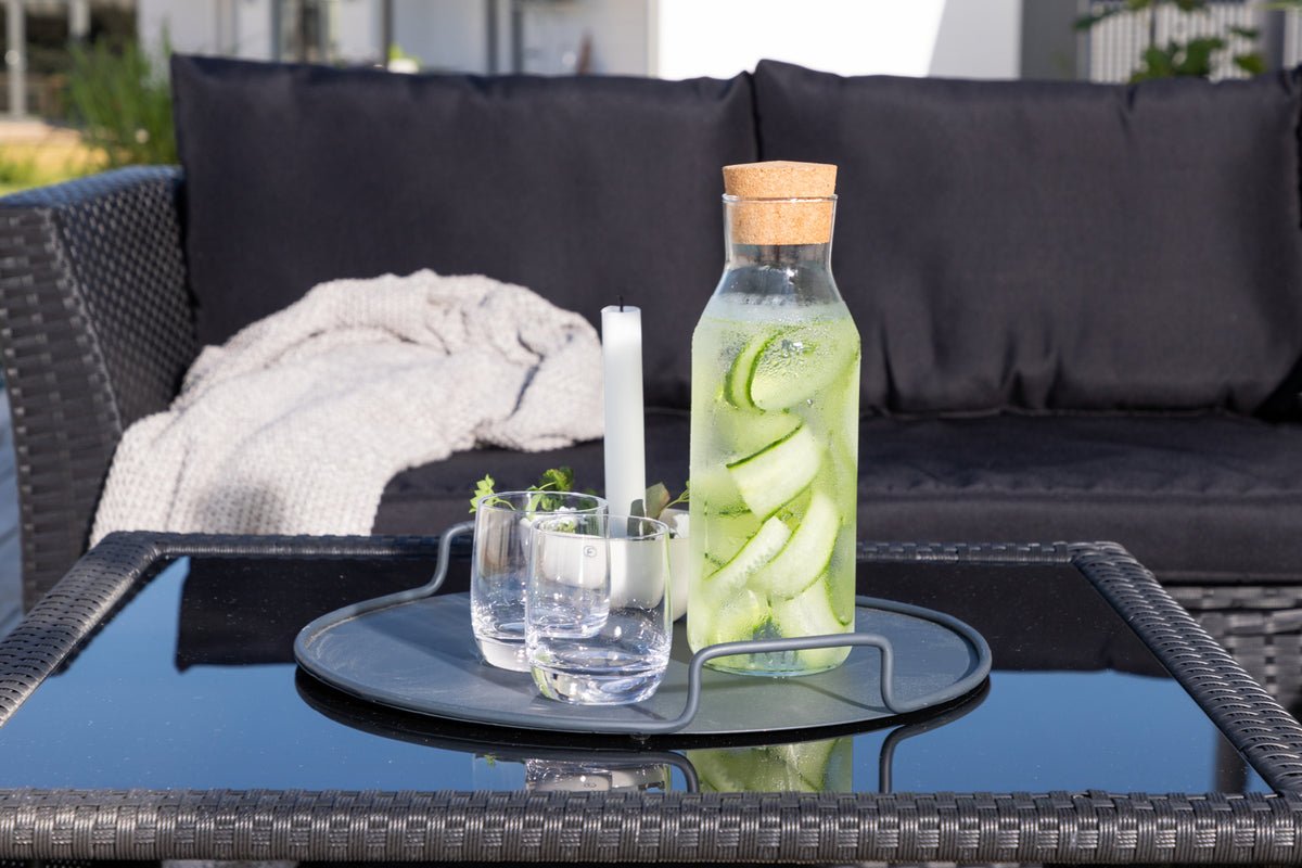 Záhradná lounge súprava Komfi - na výber s čiernymi alebo bielymi vankúšmi