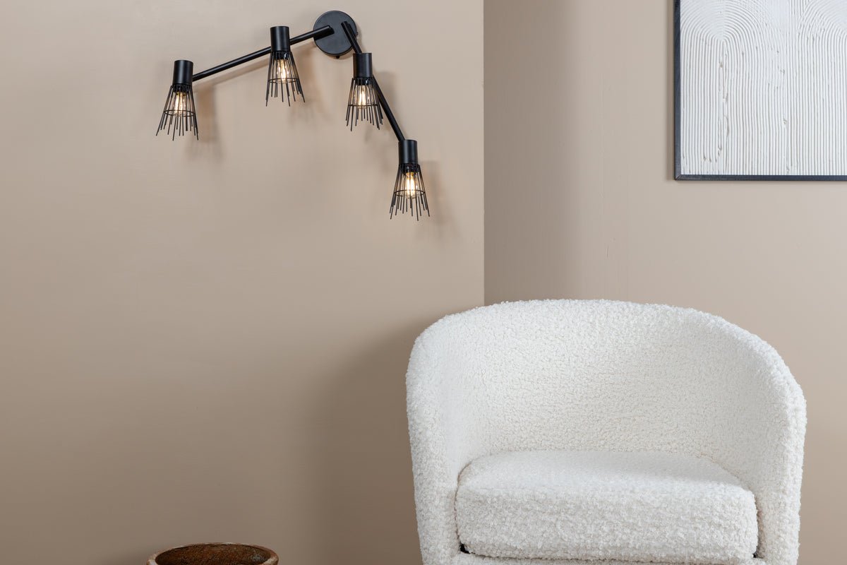 Nástenné svietidlo „Anastasia" – Voliteľne dostupné s 3 alebo 4 plameňmi