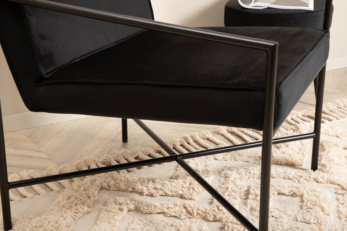 Kreslo Lorele - s poťahom z plyšu alebo zamatovým poťahom