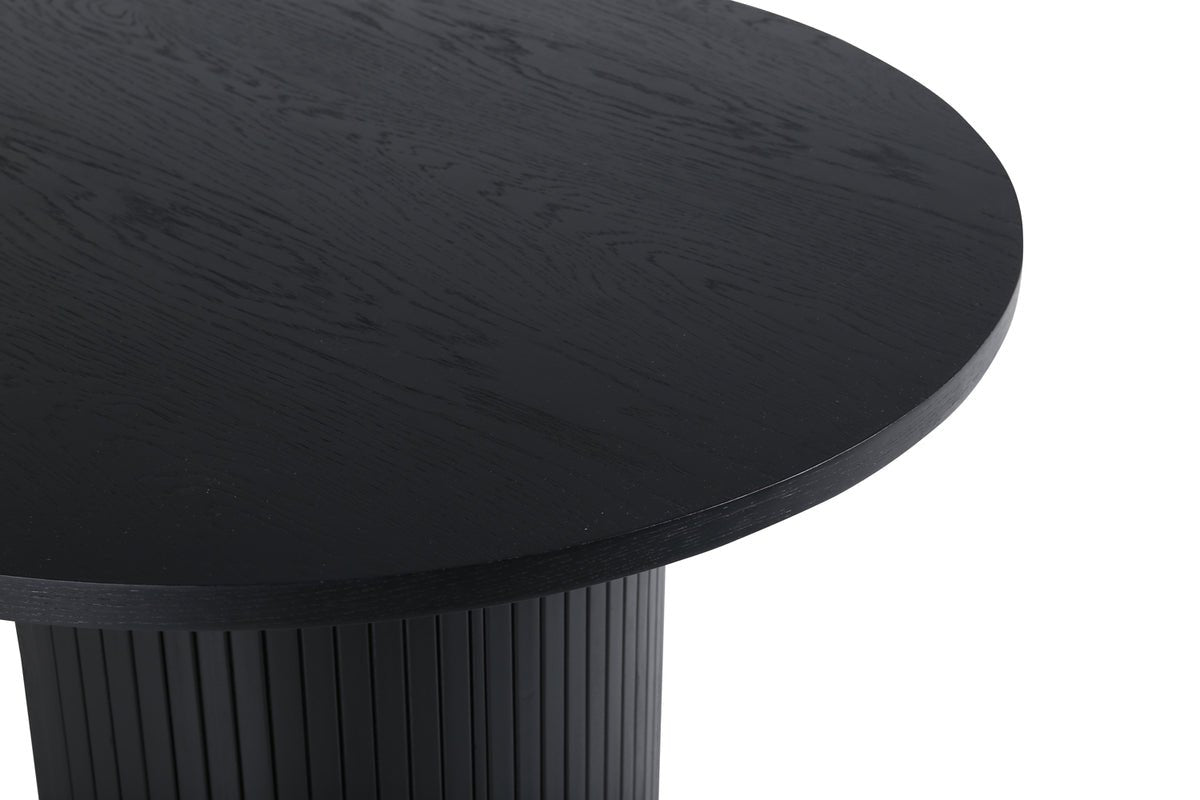 Jedálenský stôl Moani - s robustným rámom v rebrovanom dizajne