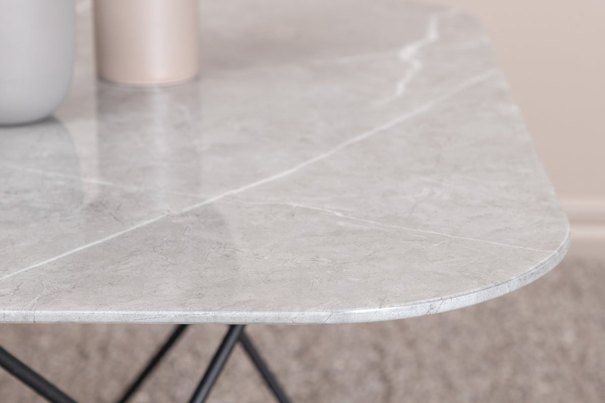 Konferenčný stolík Tango - s doskou stola z mramorového skla