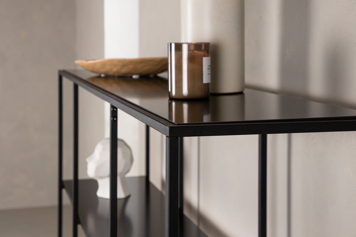 Regal Ravello – 150 cm, Czarny, moderný industriálny skandinávsky štýl