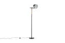 Stehlampe Grimming – ruhige schwarze Klarheit mit Holzdetails