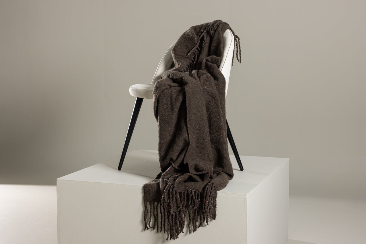 Prehoz Malin Antracit – 170×130 cm s strapcami a melírovaním