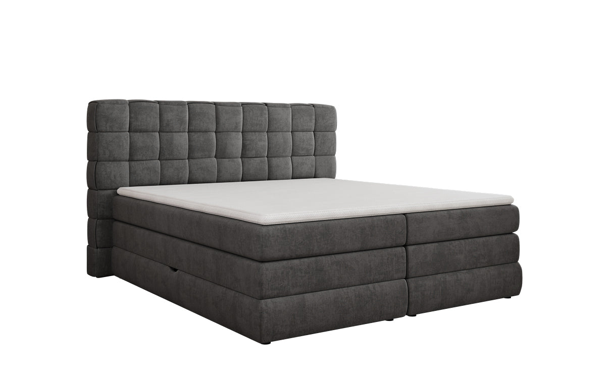 Boxspringbett Trama mit Stauraum in Samt