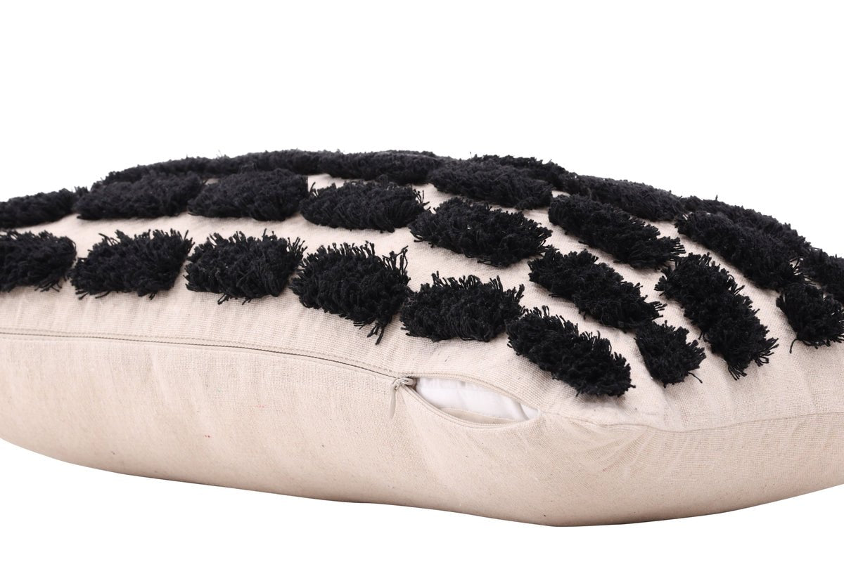 Poťah na vankúš Luca - 50x30 cm s bielo-čiernym vzorom