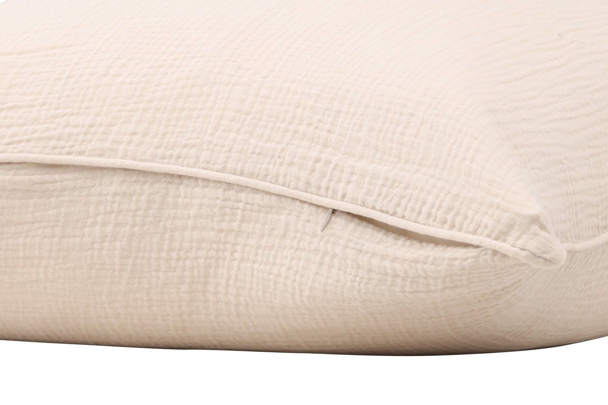 Poťah na vankúš Moments - 60x60 cm v Béžovej a Sivá z 100% bavlny