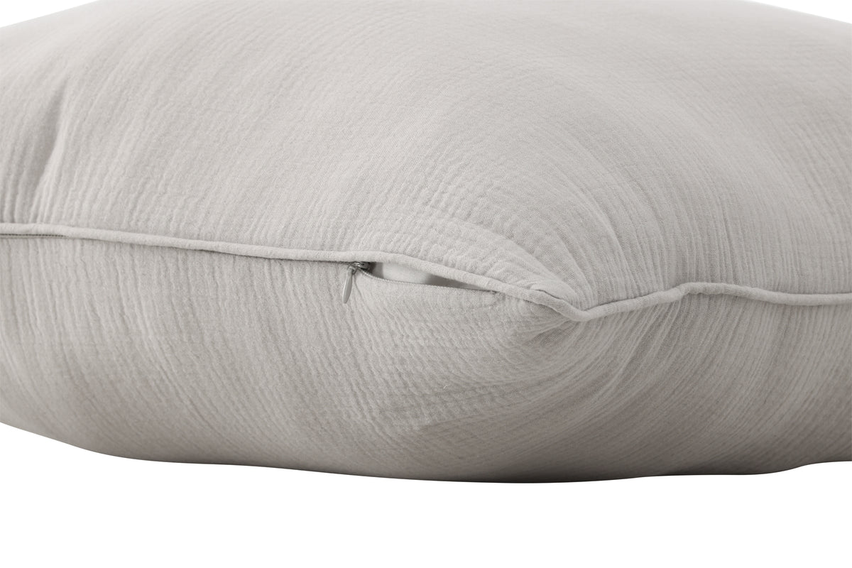 Poťah na vankúš Moments - 60x60 cm v Béžovej a Sivá z 100% bavlny