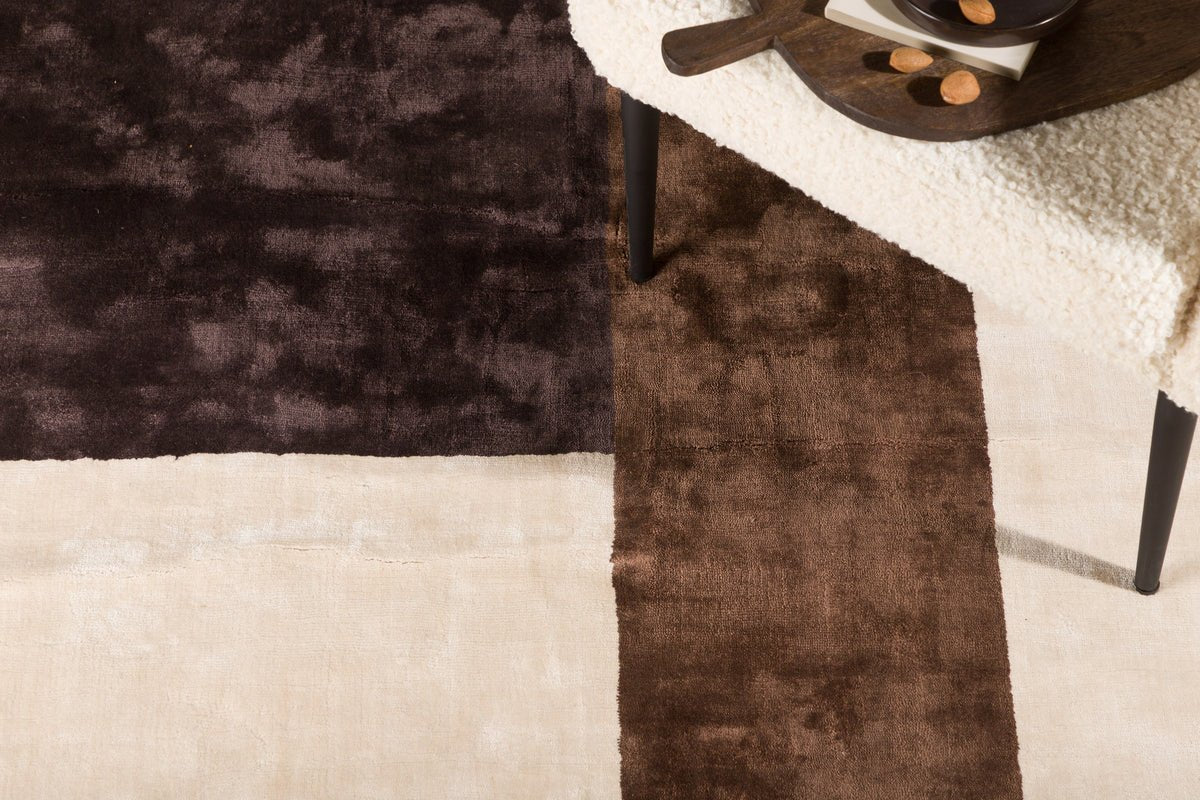 Teppich Adel – mit Karomuster aus Viskose