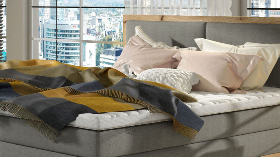 Designer Boxspringbett/Holzbett Ida aus massiver Eiche