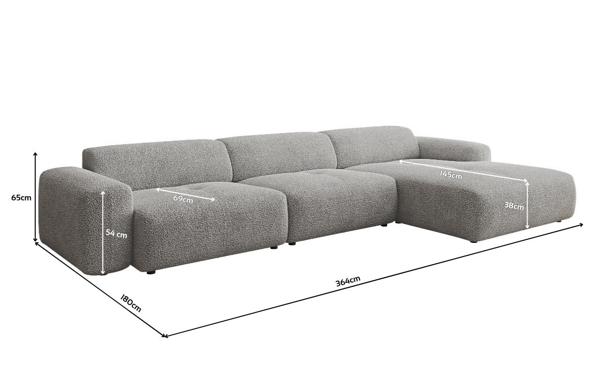 Designer L Sofa Calm Maxi in Bouclé