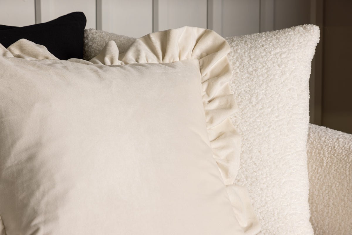 Kissenbezug Essence - 50x50 cm in Beige, Rosa und Weiß