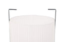 Stehlampe Elvra – Stoffschirm in Beige mit schwarzem Metallgestell (Höhe 48 cm)