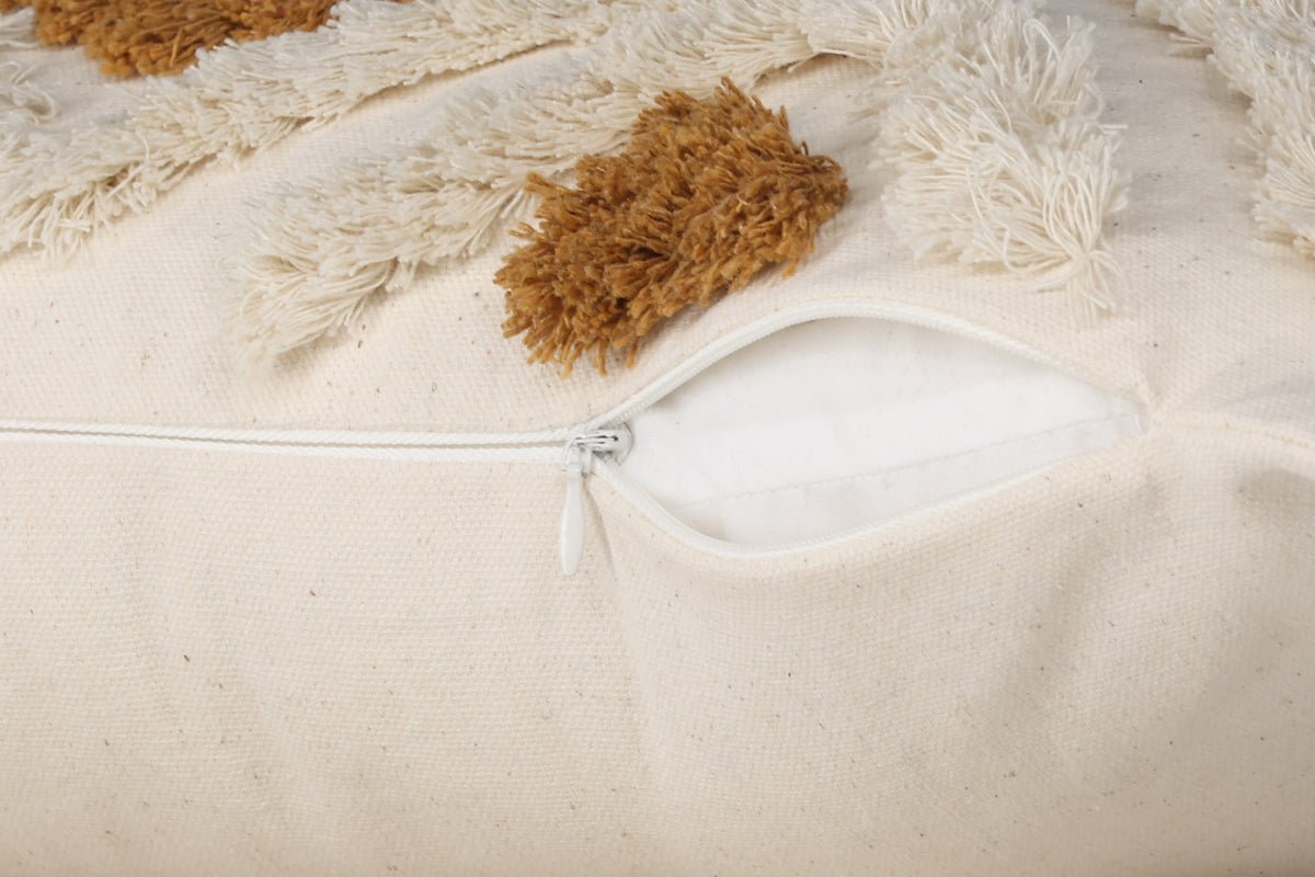 Poťah na vankúš Cadiz - 50x30 cm s hnedo-bielym kosoštvorcovým vzorom