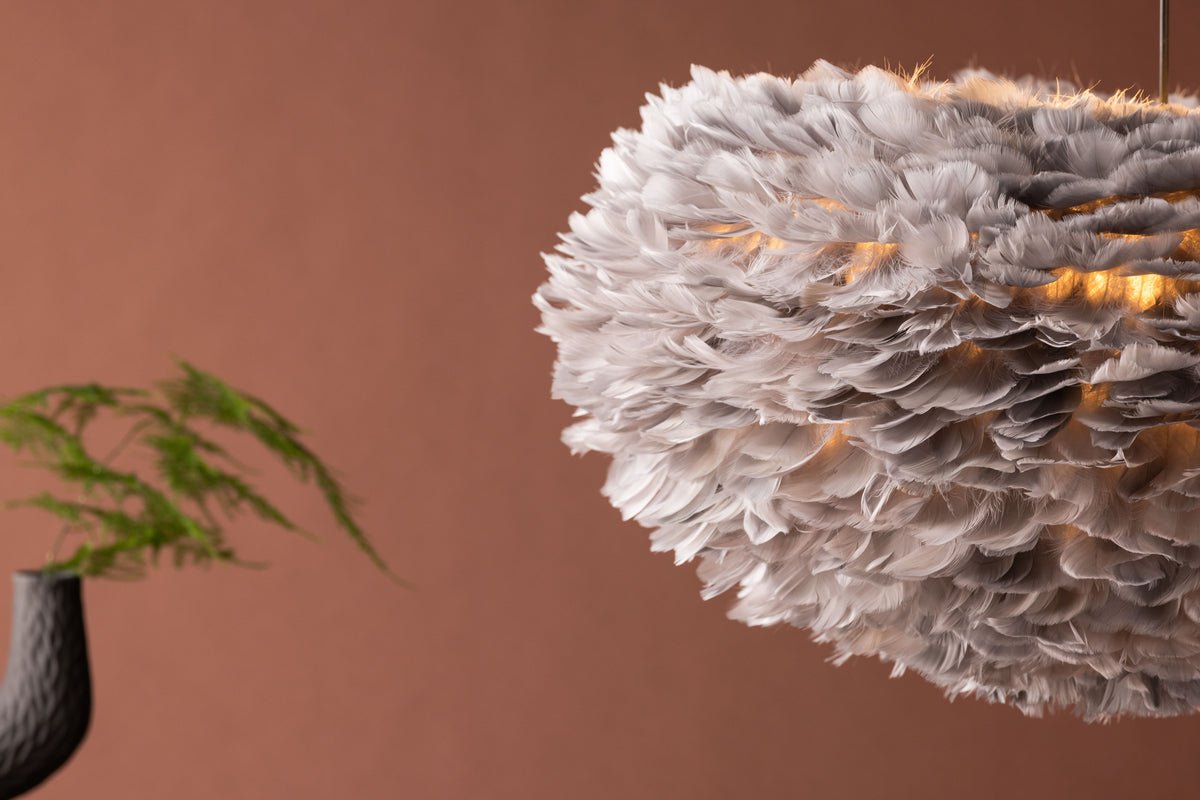 Závesné svietidlo „Pilanesberg-Šedá" – tienidlo z umelých pier