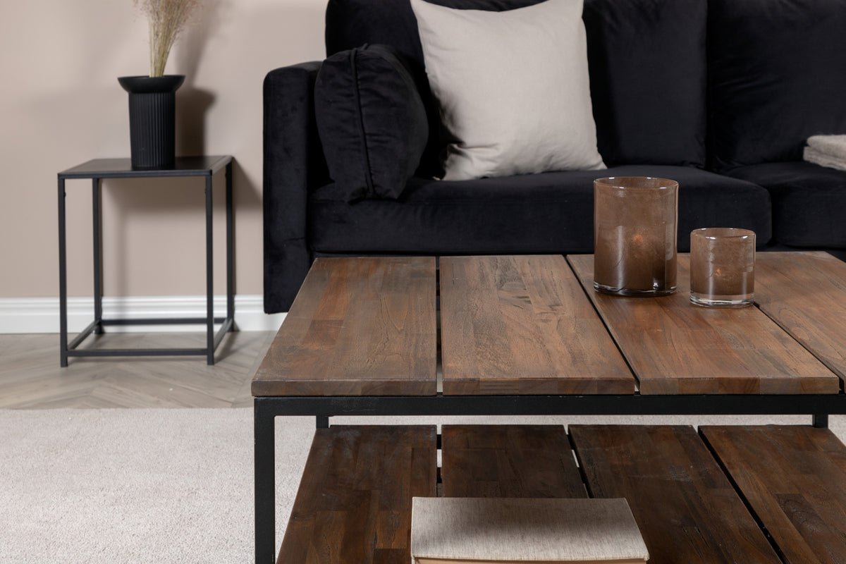 Konferenčný stolík Quarti - Teakové drevo stretáva oceľ