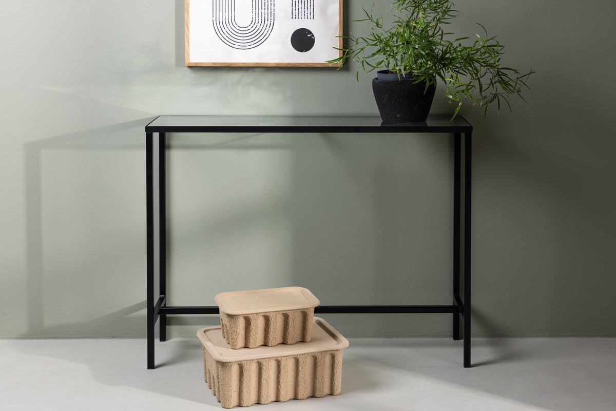 Prístavný stolík Chase – s doskou z skla