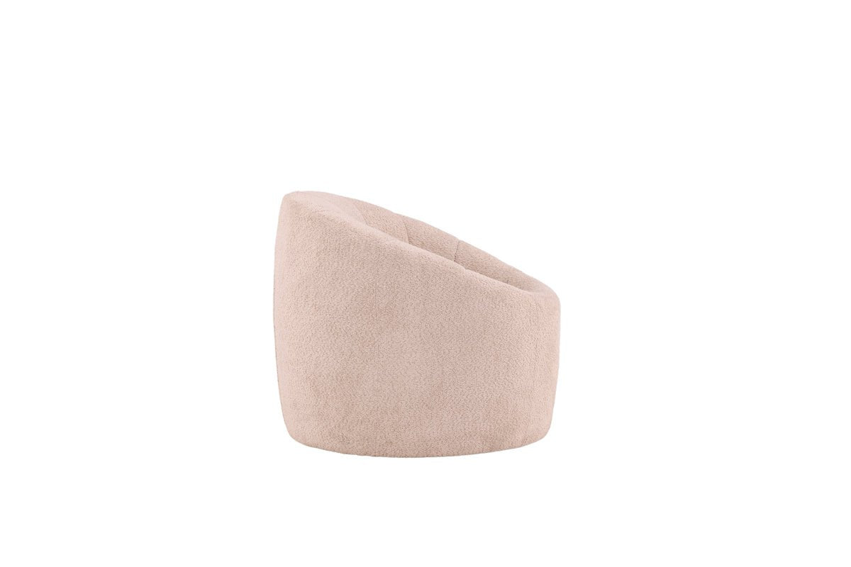 Kreslo Effi - s béžovým polyesterovým poťahom