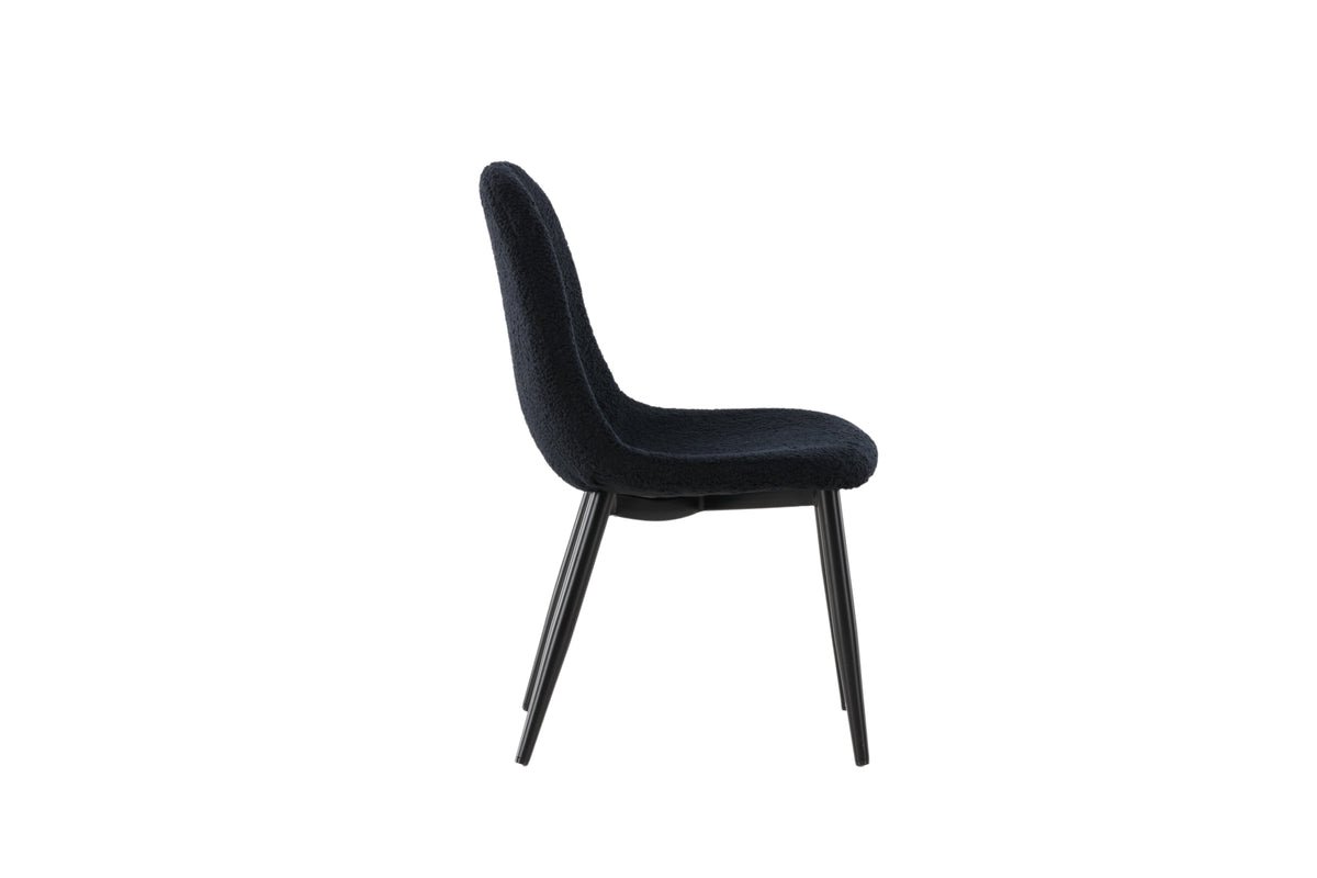 Detská stolička Pola – sada 2 kusov v Czarny s czarnymi nohami